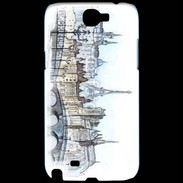 Coque Samsung Galaxy Note 2 Vintage Paris en dessin 2