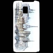 Coque LG P990 Vintage Paris en dessin 2