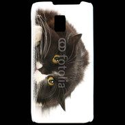 Coque LG P990 Chat noir et blanc