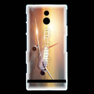 Coque Sony Xperia U Avion de ligne au coucher de soleil