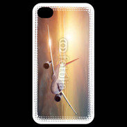 Coque iPhone 4 / iPhone 4S Avion de ligne au coucher de soleil