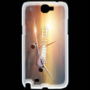 Coque Samsung Galaxy Note 2 Avion de ligne au coucher de soleil