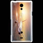 Coque Sony Xperia T Avion de ligne au coucher de soleil