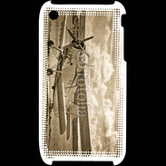 Coque iPhone 3G / 3GS Vieux biplans en noir et blanc