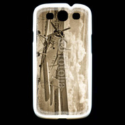 Coque Samsung Galaxy S3 Vieux biplans en noir et blanc