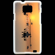 Coque Samsung Galaxy S2 Hélicoptère Apache de nuit