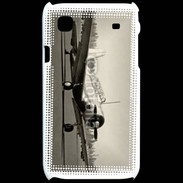 Coque Samsung Galaxy S Avion T6 noir et blanc