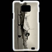 Coque Samsung Galaxy S2 Avion T6 noir et blanc