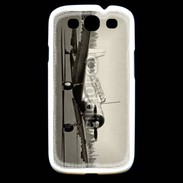Coque Samsung Galaxy S3 Avion T6 noir et blanc