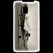 Coque LG P990 Avion T6 noir et blanc