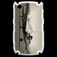 Coque Black Berry 8520 Avion T6 noir et blanc
