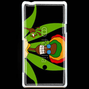 Coque Sony Xperia T Portrait abstrait de Rasta