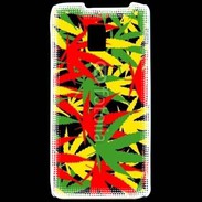 Coque LG P990 Fond de cannabis coloré