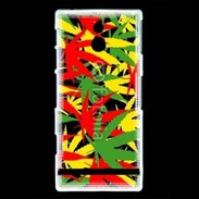 Coque Sony Xperia U Fond de cannabis coloré