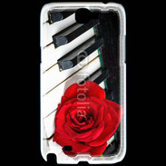 Coque Samsung Galaxy Note 2 Rose sur un piano