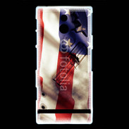 Coque Sony Xperia U Drapeau USA avec arme