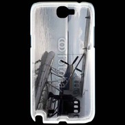 Coque Samsung Galaxy Note 2 Hydravion noir et blanc