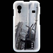 Coque Samsung ACE S5830 Hydravion noir et blanc