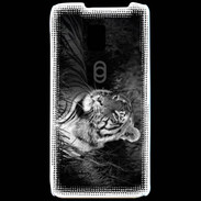 Coque LG P990 Tigre du Bengale en noir et blanc