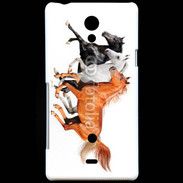 Coque Sony Xperia T Trio de chevaux
