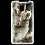 Coque LG P990 Ours blanc en colère