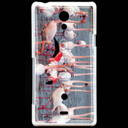 Coque Sony Xperia T flamand rose