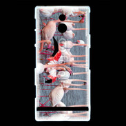 Coque Sony Xperia U flamand rose