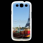 Coque Samsung Galaxy S3 Tour Eiffel vue des bords de Seine