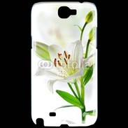 Coque Samsung Galaxy Note 2 Fleurs de Lys blanc