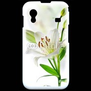 Coque Samsung ACE S5830 Fleurs de Lys blanc