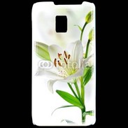 Coque LG P990 Fleurs de Lys blanc