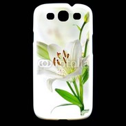 Coque Samsung Galaxy S3 Fleurs de Lys blanc