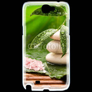 Coque Samsung Galaxy Note 2 Galet et feuilles mouillées
