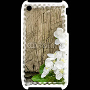 Coque iPhone 3G / 3GS Fleurs sur fond en bois