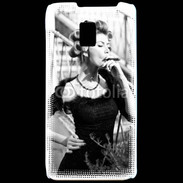 Coque LG P990 Aristocrate en noir et blanc