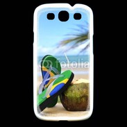 Coque Samsung Galaxy S3 Plage Brésil et noix de coco