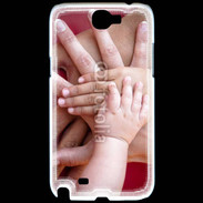 Coque Samsung Galaxy Note 2 Famille main dans la main