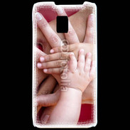 Coque LG P990 Famille main dans la main