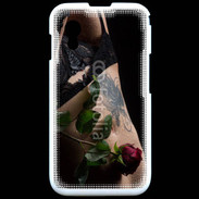 Coque Samsung ACE S5830 Lingerie et rose rouge