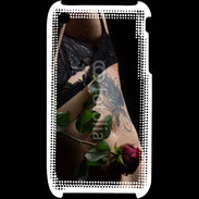 Coque iPhone 3G / 3GS Lingerie et rose rouge