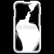 Coque Samsung ACE S5830 Couple d'amoureux en noir et blanc