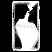Coque Samsung Galaxy S Couple d'amoureux en noir et blanc