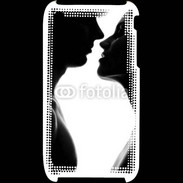 Coque iPhone 3G / 3GS Couple d'amoureux en noir et blanc