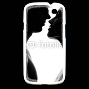 Coque Samsung Galaxy S3 Couple d'amoureux en noir et blanc