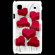 Coque Samsung Galaxy S Coeur en bois