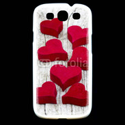 Coque Samsung Galaxy S3 Coeur en bois