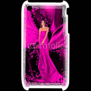 Coque iPhone 3G / 3GS Mode robe longue fushia