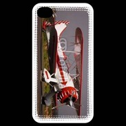 Coque iPhone 4 / iPhone 4S Biplan blanc et rouge