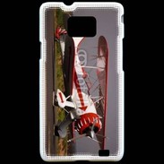 Coque Samsung Galaxy S2 Biplan blanc et rouge