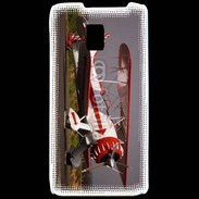 Coque LG P990 Biplan blanc et rouge